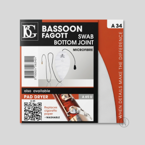 Bassoon Swab for Bottom Joint, BG, Microfiber Nielsen Woodwinds Store