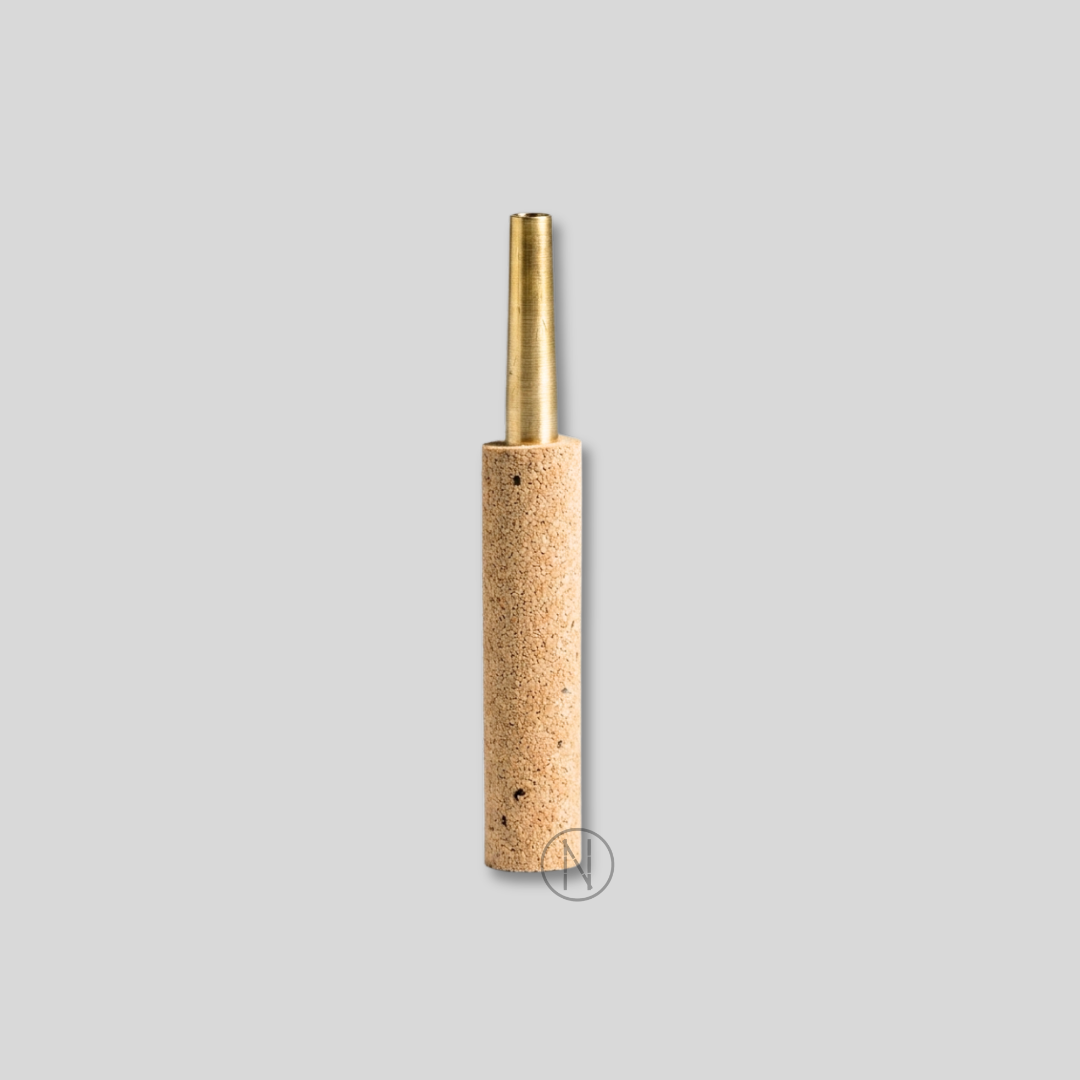 47 mm Brass "Prestini" Oboe Staple, Synthetic Cork