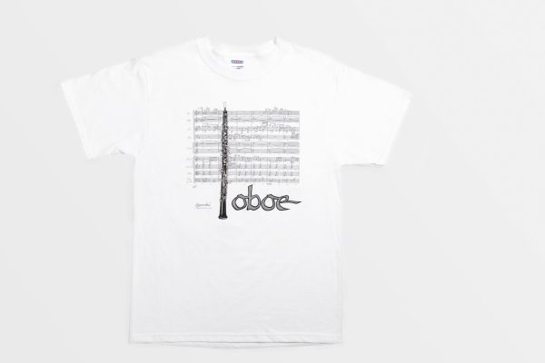 T-Shirt - Musical Score With Oboe Edmund Nielsen Woodwinds Store